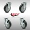Service Caster 5 Inch SS Thermoplastic Rubber Wheel Swivel Top Plate Caster Set with 2 Brakes SCC-SS20S514-TPRB-2-TLB-2 - alternate 1